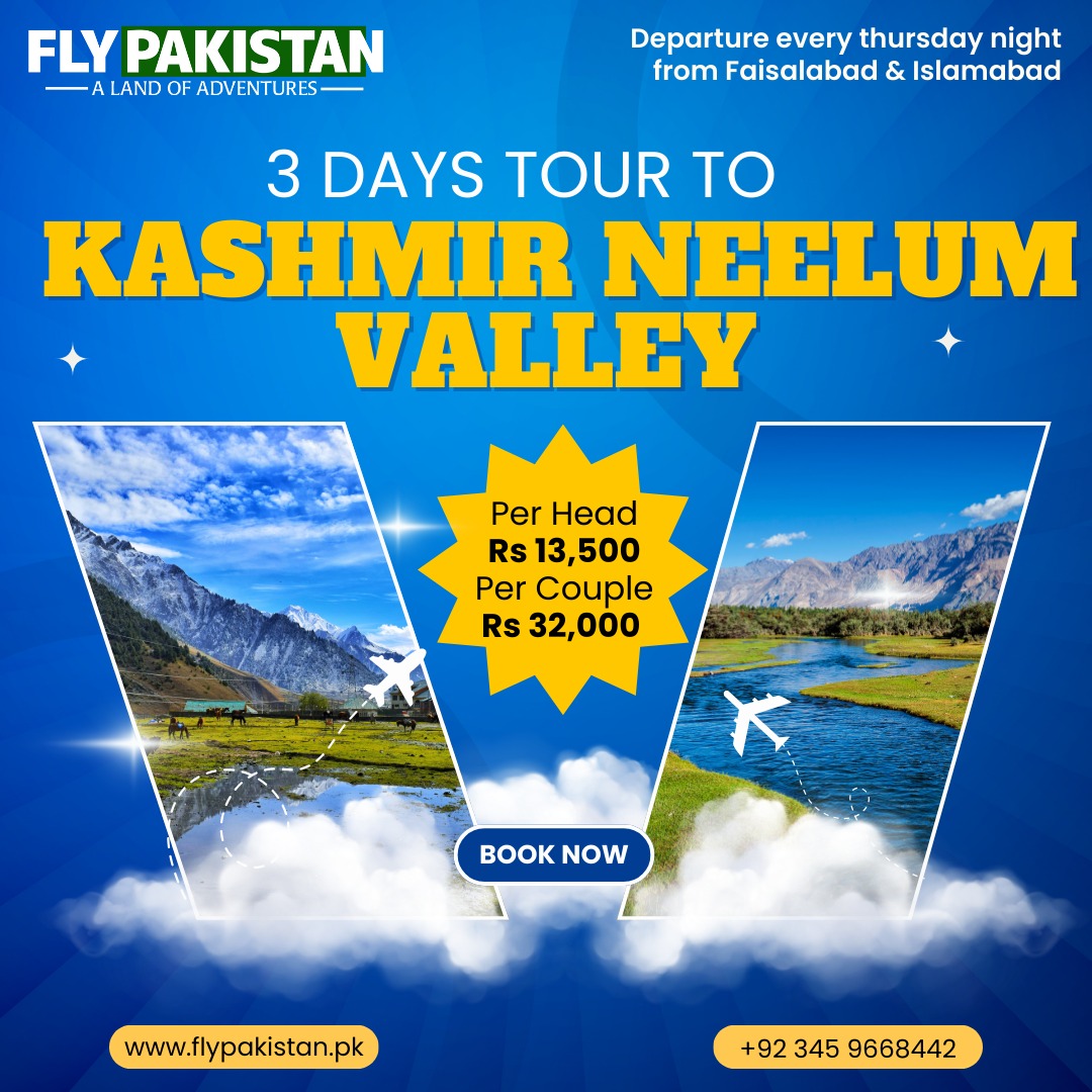 Book Deal 3 Days Tour To Kashmir Neelum Valley And Arangkel November 2024